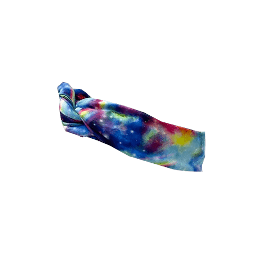 CLEARANCE: Bumblito Tie-On Headband Rainbow Galaxy
