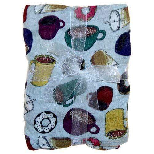 CLEARANCE: Nicki&#39;s Diapers Bamboo Swaddle Blanket But Coffee First