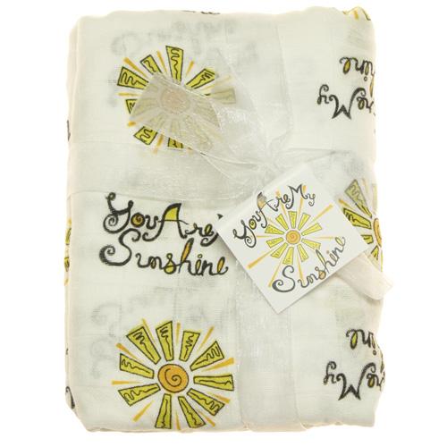 CLEARANCE: Nicki&#39;s Diapers Bamboo Swaddle Blanket You Are My Sunshine
