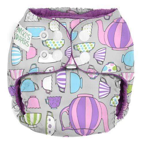 CLEARANCE: Nicki&#39;s Diapers One Size Snap Pocket Diaper Little Lady Remix