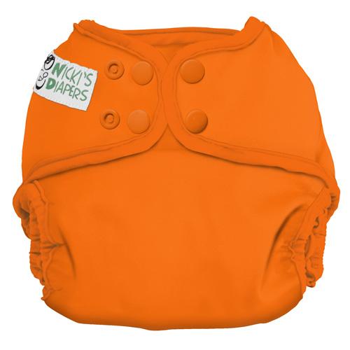 CLEARANCE: Nicki&#39;s Diapers Snap Cloth Diaper Cover One Size / Dreamsicle