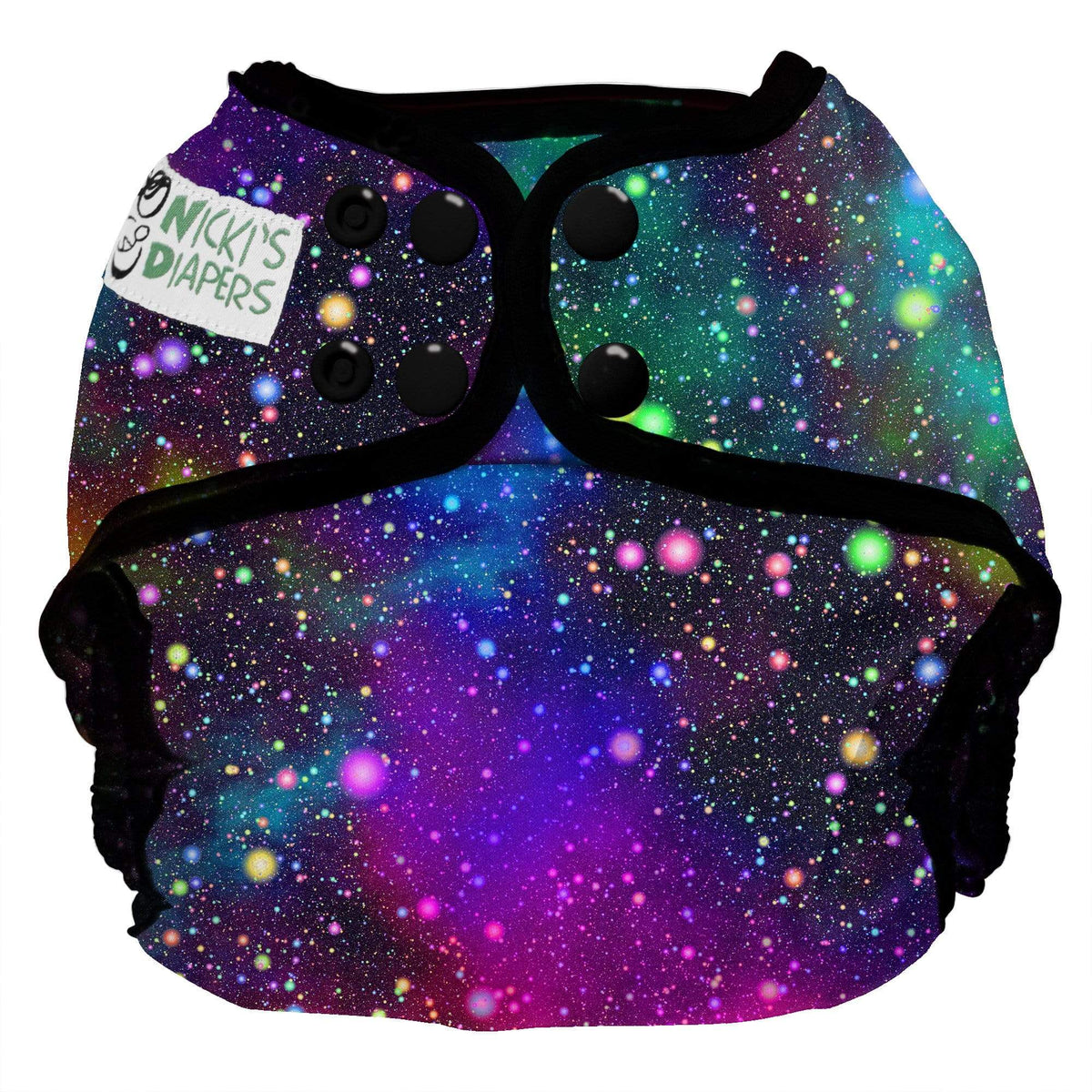 CLEARANCE: Nicki&#39;s Diapers Snap Cloth Diaper Cover One Size / Prism Nebulae