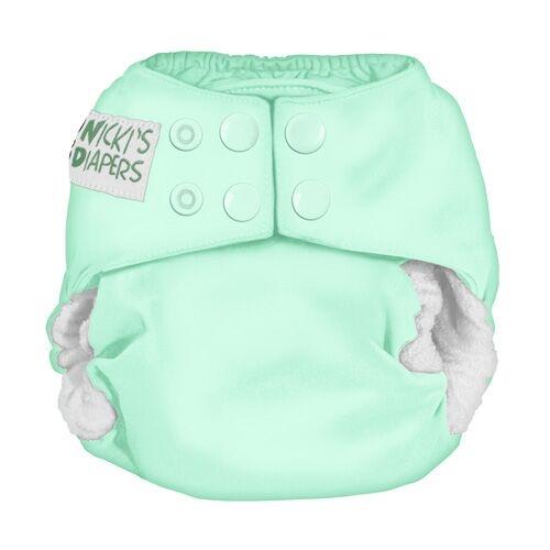 Nicki&#39;s Diapers Bamboo Snap All-In-One Diapers Key Lime / Newborn