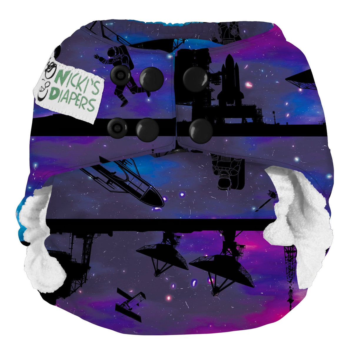 Nicki&#39;s Diapers Bamboo Snap All-In-One Diapers One Size / Outta This World