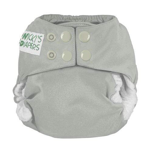 Nicki&#39;s Diapers Bamboo Snap All-In-One Diapers Rock Candy / Newborn