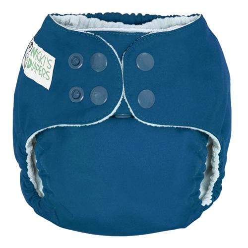 Nicki&#39;s Diapers One Size Snap Pocket Diaper Blue Razz