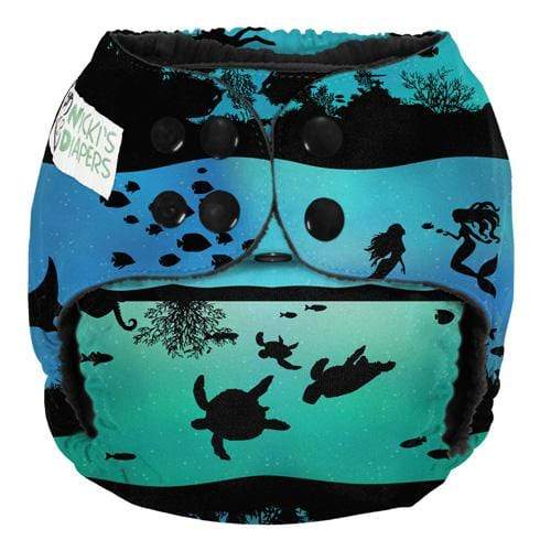 Nicki&#39;s Diapers One Size Snap Pocket Diaper Underwater World