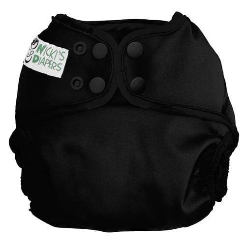 Nicki&#39;s Diapers Snap Cloth Diaper Cover Black Licorice / One Size
