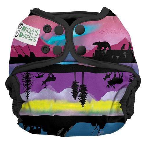Nicki's Diapers Snap Cloth Diaper Cover Northern Lights / One Size
