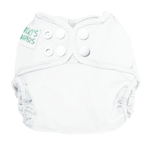 Nicki&#39;s Diapers Snap Cloth Diaper Cover One Size / Marshmallow