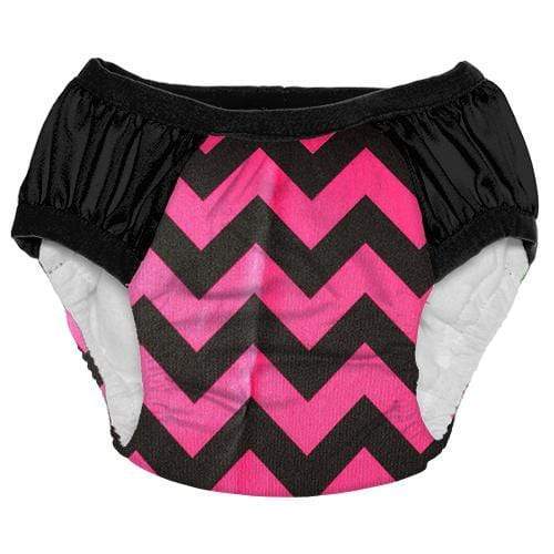 Nicki's Diapers Training Pants Poppin Pink Chevron / L
