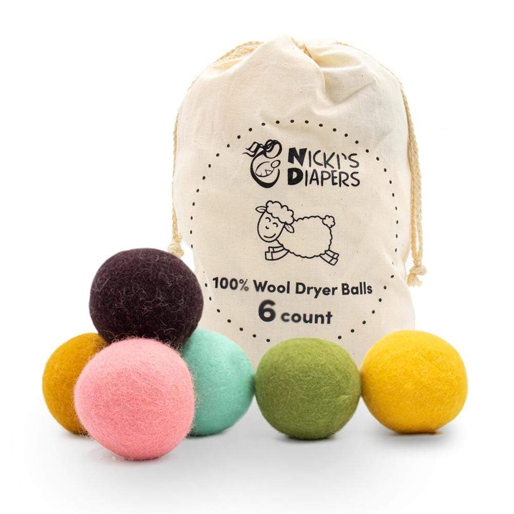 Nicki&#39;s Diapers Wool Dryer Ball 6 Pack