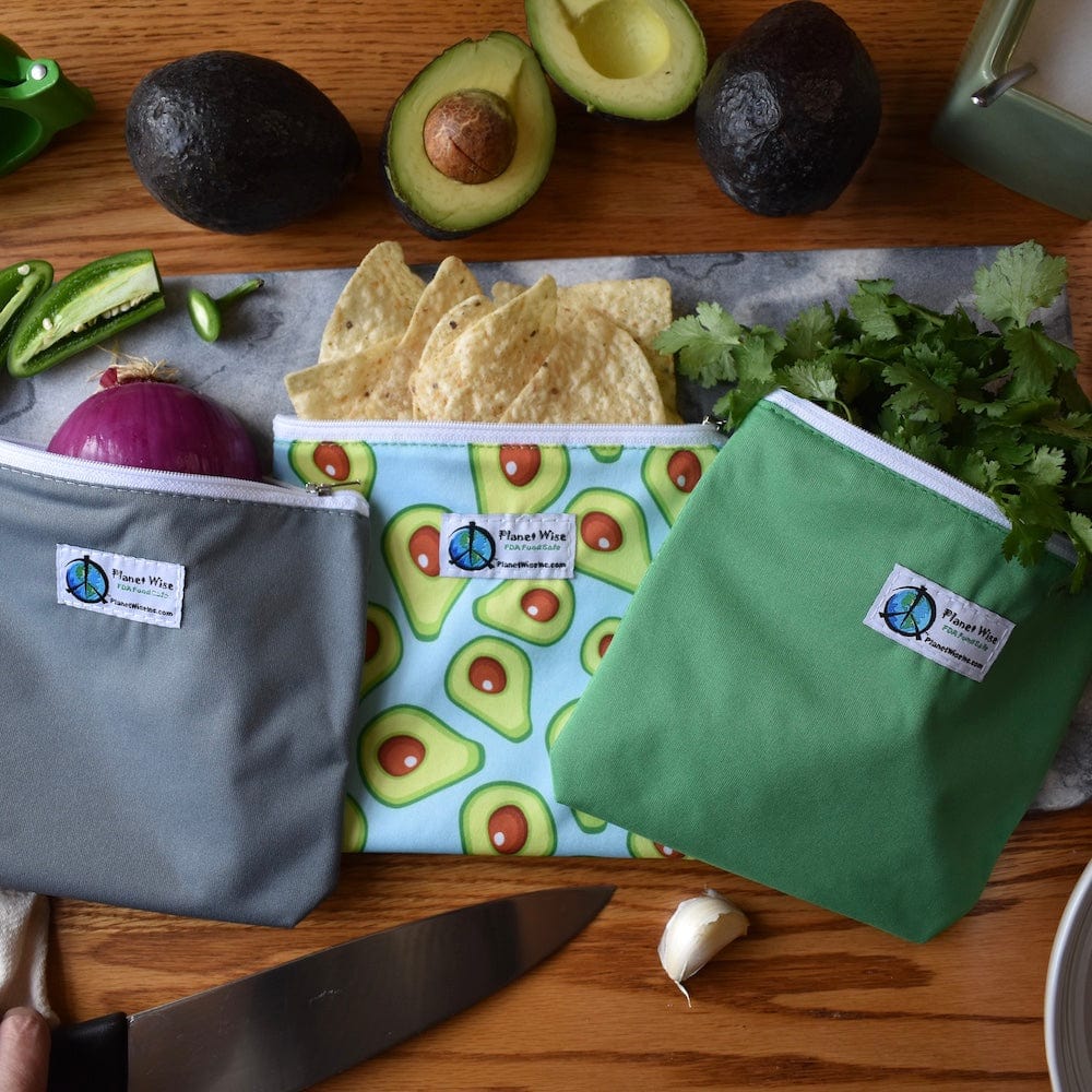 Planet Wise Reusable Printed Zipper Sandwich Bag