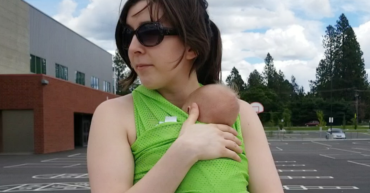 Baby in Baby Carrier with mom