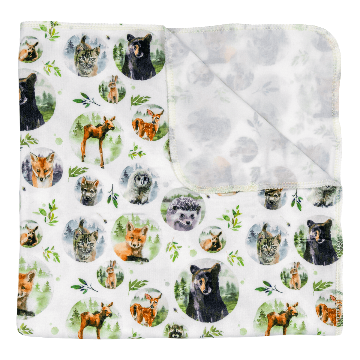 CLEARANCE: Nicki&#39;s Diapers Stretchy Swaddle Blanket Woodland Wonders