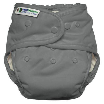 Best Bottom All-In-One Diaper One Shade of Gray