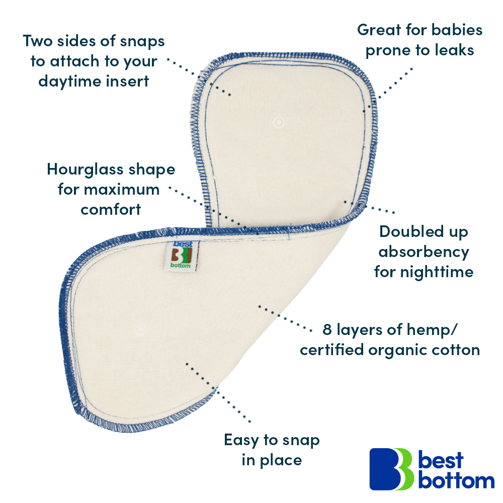 Best Bottom Overnight Hemp Cloth Diaper Inserts
