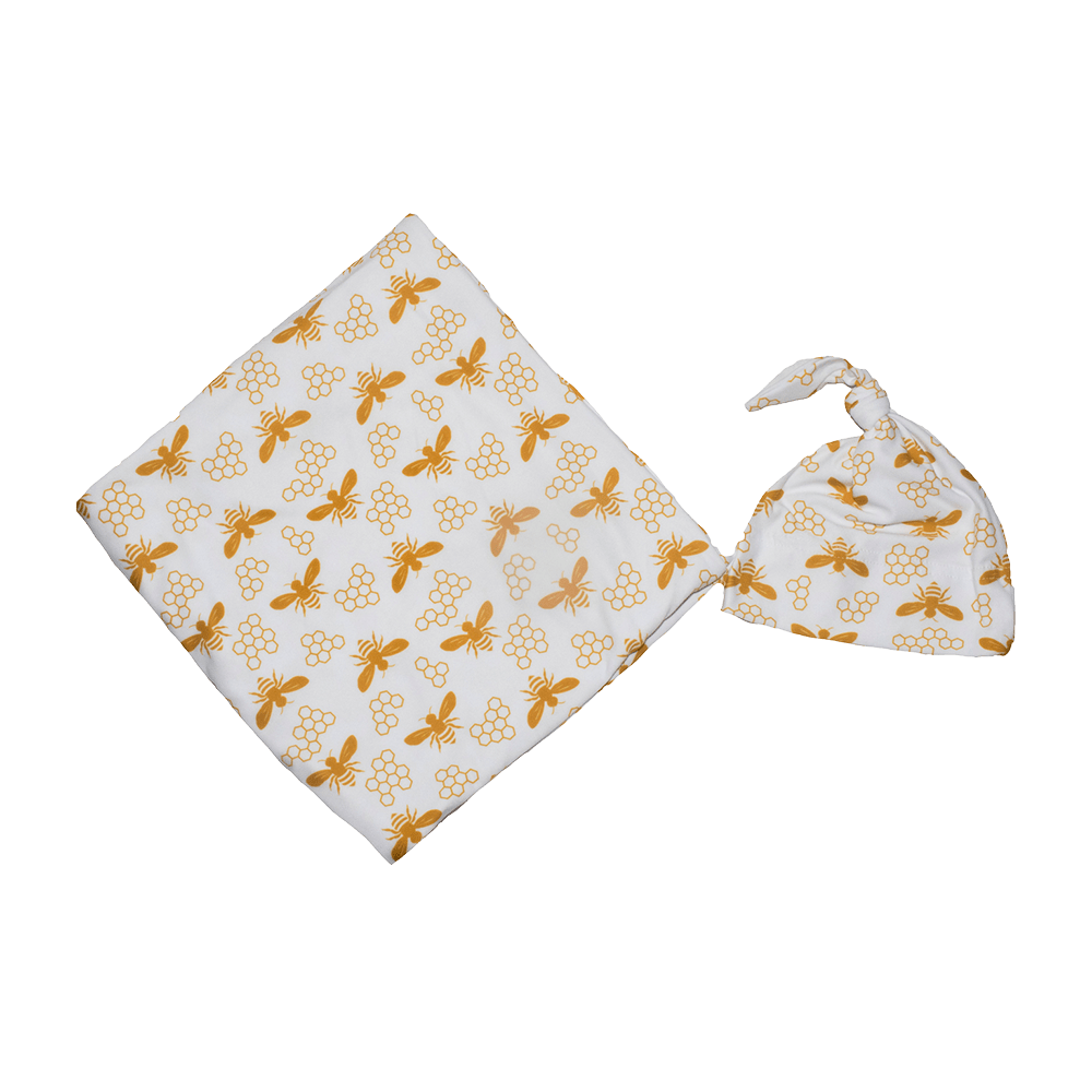 Bumblito Stretch Swaddle Set Bee Yourself