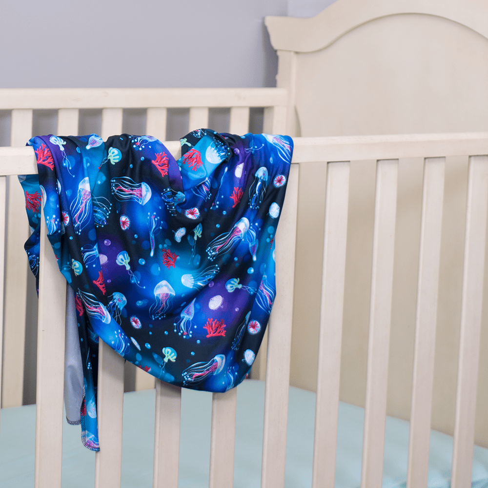 Bumblito Stretch Swaddle Set Ocean Blooms