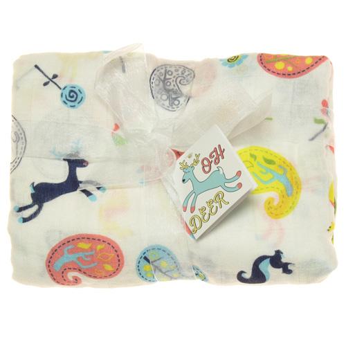 CLEARANCE: Nicki&#39;s Diapers Bamboo Swaddle Blanket Oh Deer!