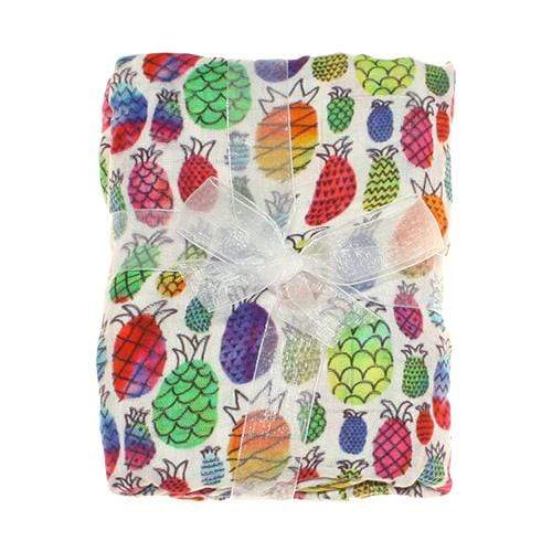 CLEARANCE: Nicki&#39;s Diapers Bamboo Swaddle Blanket Pineapple Paradise