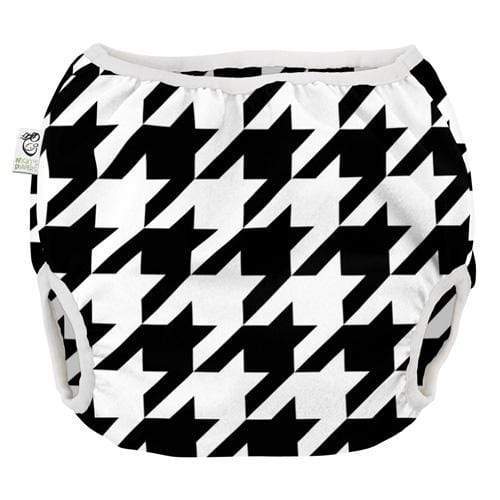 CLEARANCE: Nicki's Diapers Pull-On Diaper Cover Newborn / Licorice Houndstooth