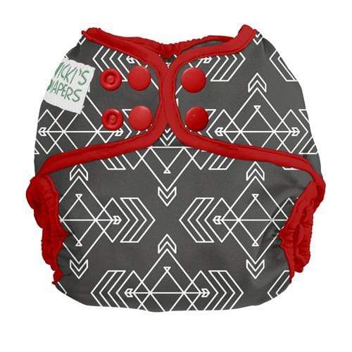CLEARANCE: Nicki&#39;s Diapers Snap Cloth Diaper Cover Newborn / Compass Stone
