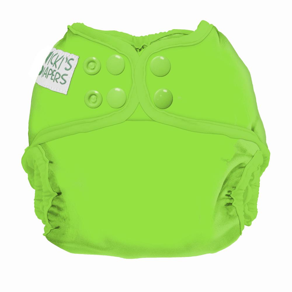 CLEARANCE: Nicki&#39;s Diapers Snap Cloth Diaper Cover Newborn / Get Slimed