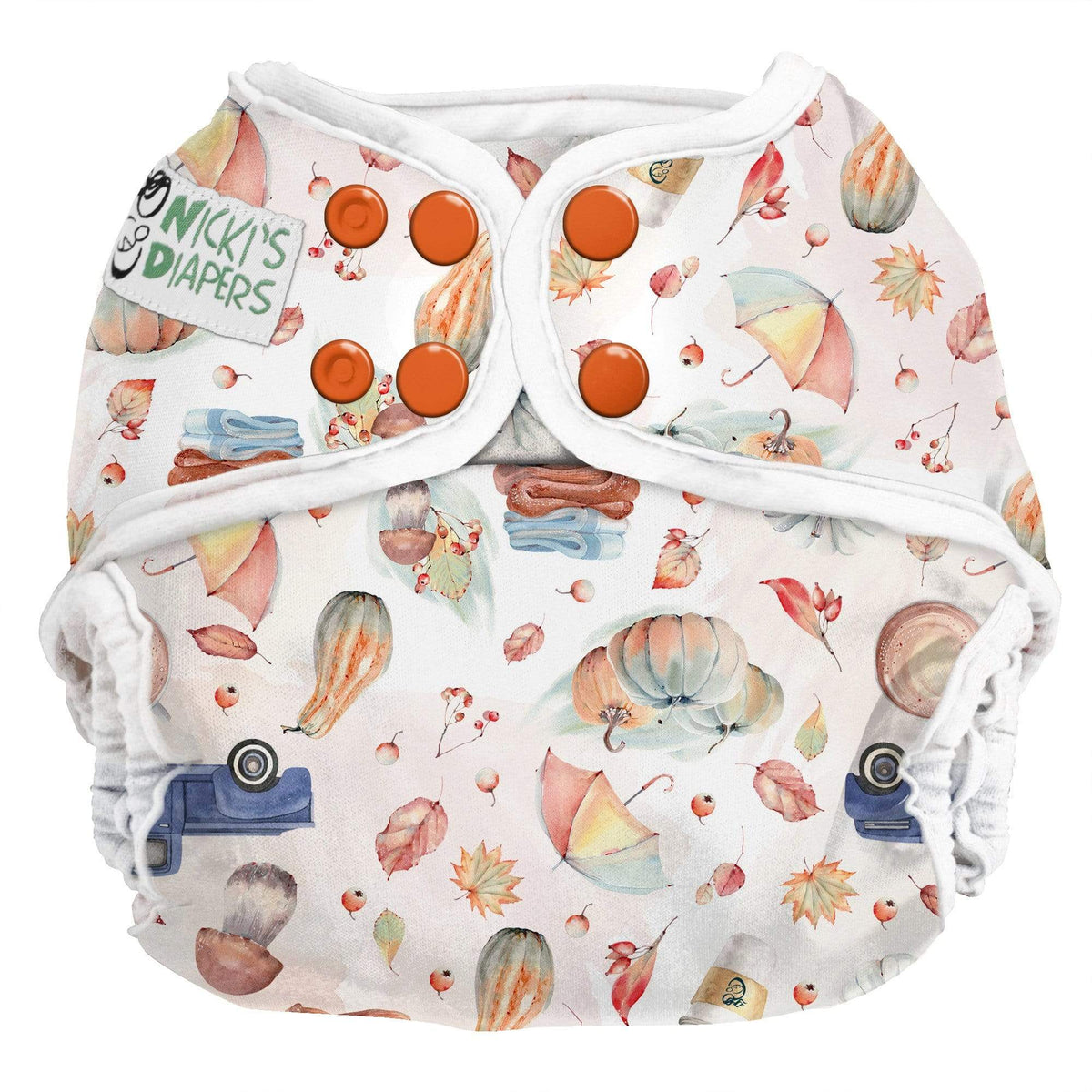 CLEARANCE: Nicki&#39;s Diapers Snap Cloth Diaper Cover Newborn / Sweater Weather