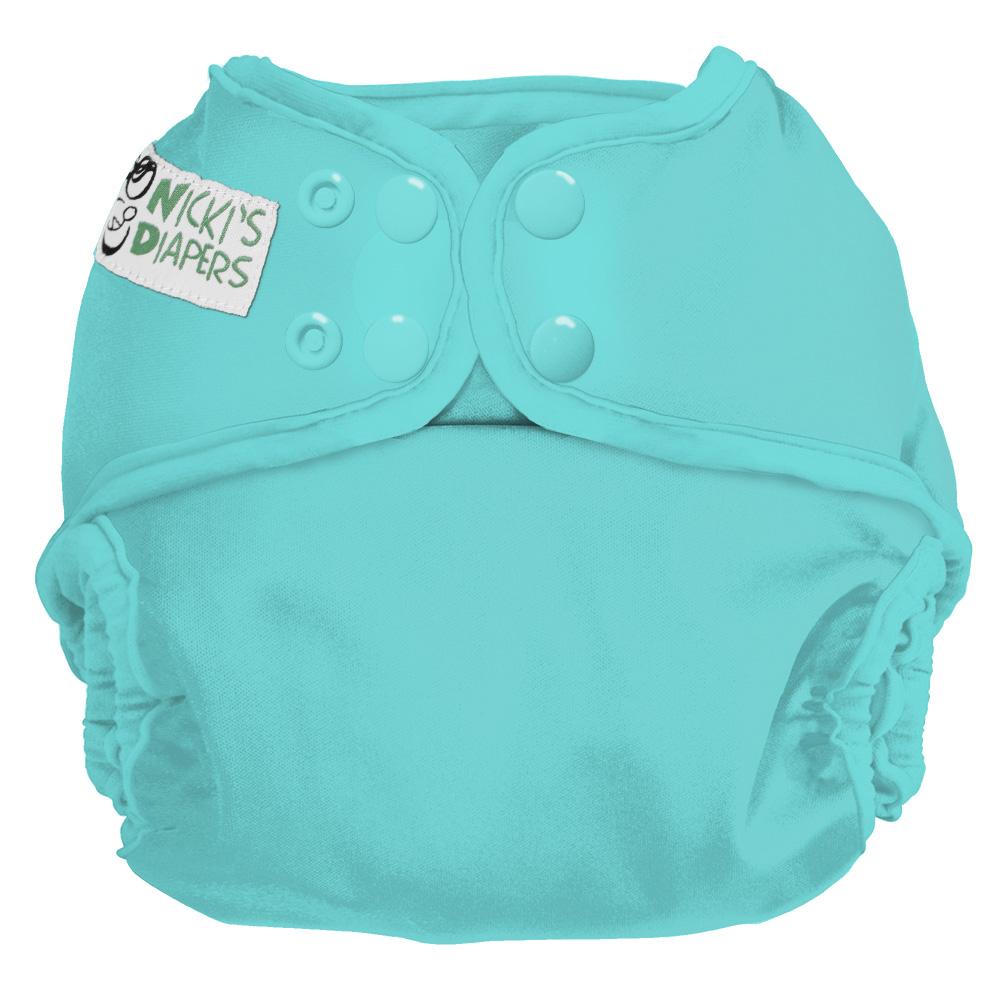 CLEARANCE: Nicki&#39;s Diapers Snap Cloth Diaper Cover One Size / Electric Slide