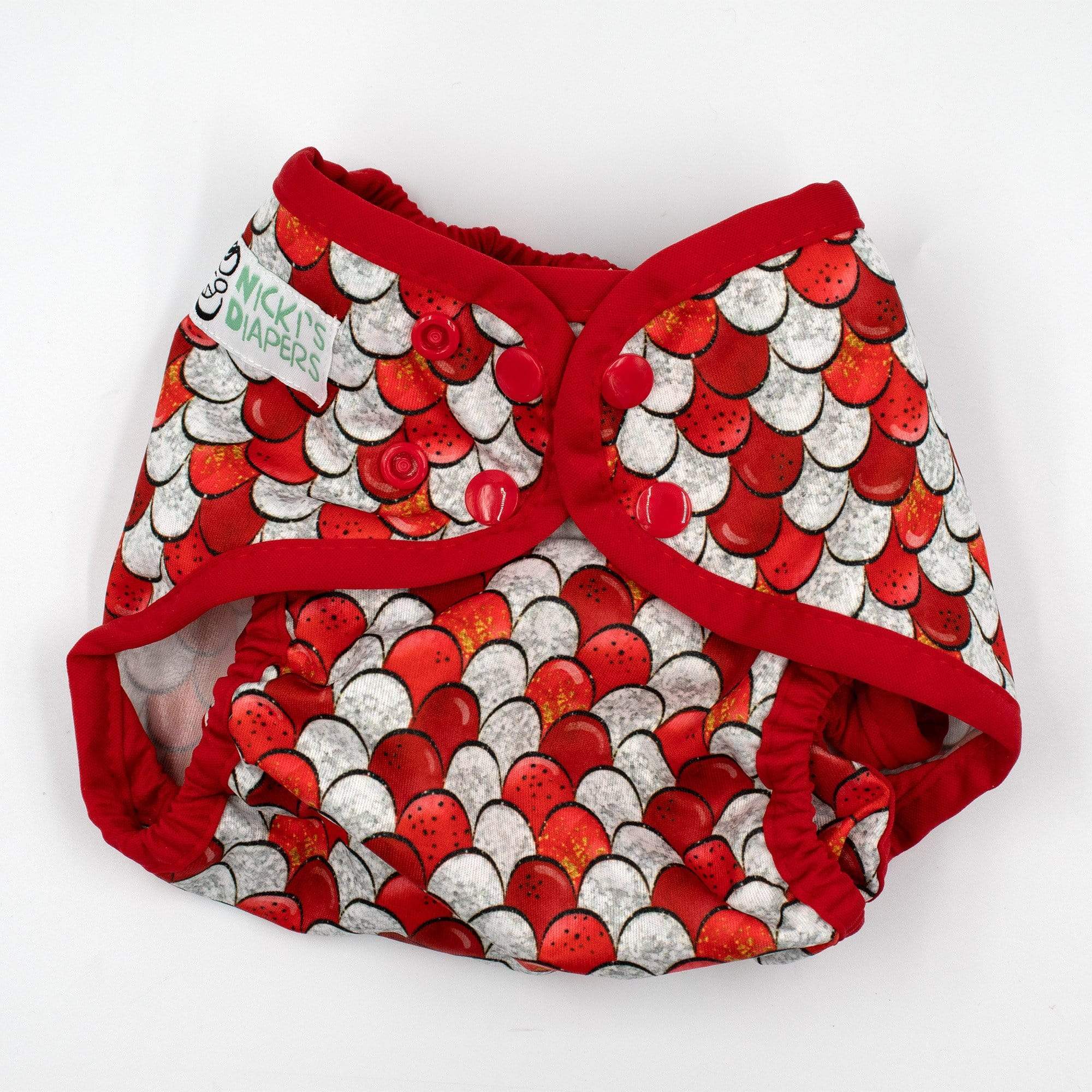 CLEARANCE: Nicki's Diapers Snap Cloth Diaper Cover One Size / Fire Breather