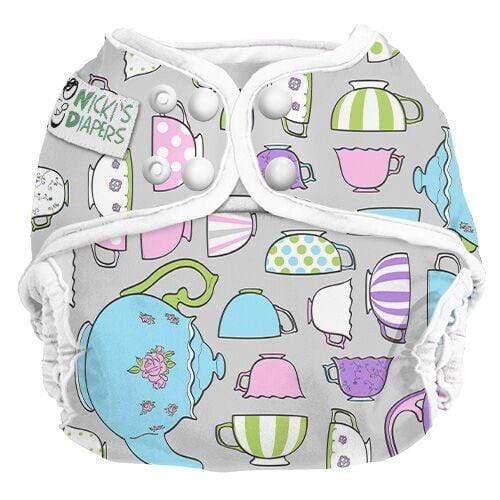 CLEARANCE: Nicki&#39;s Diapers Snap Cloth Diaper Cover One Size / Little Lady Remix