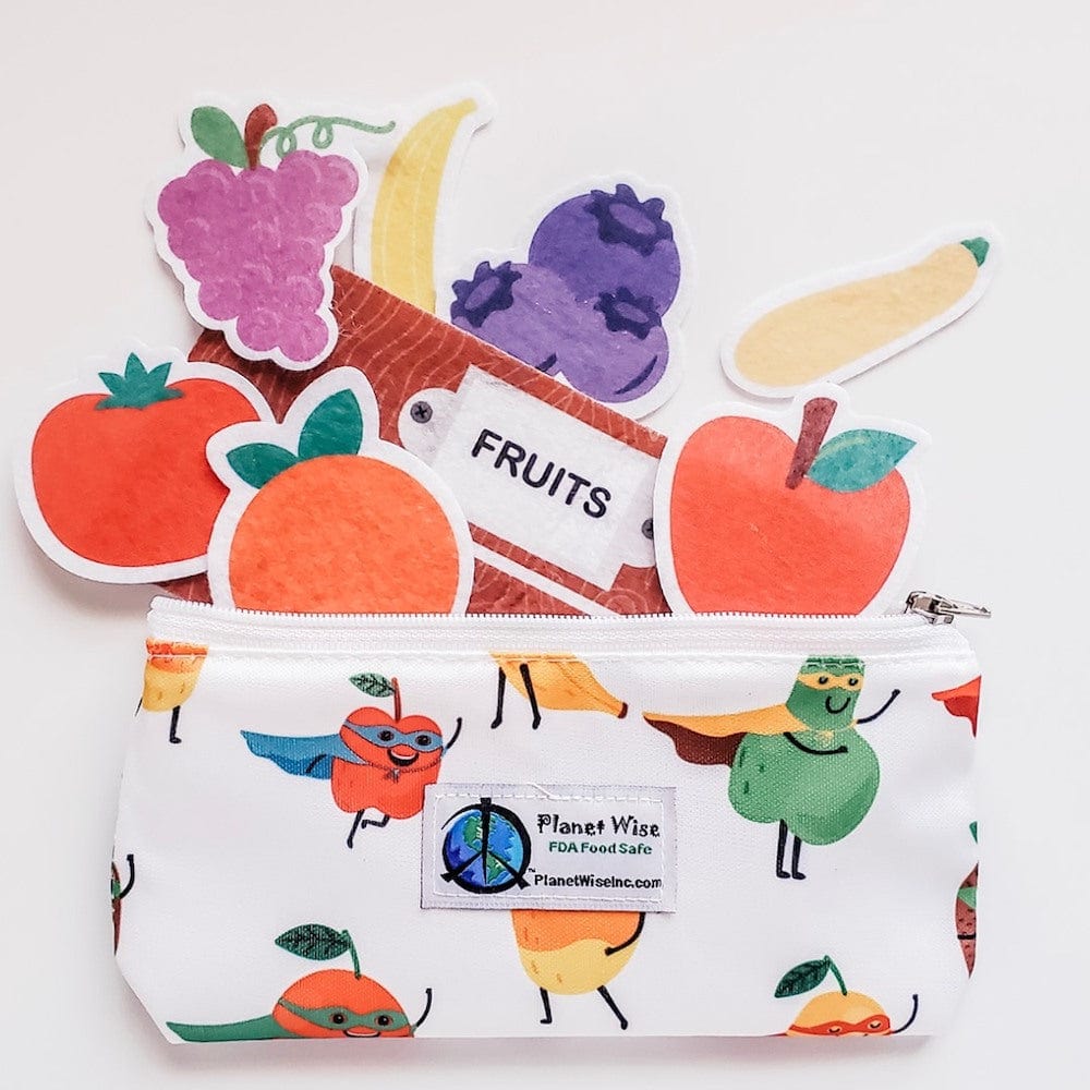 CLEARANCE: Planet Wise Reusable Printed Zipper Snack Bag