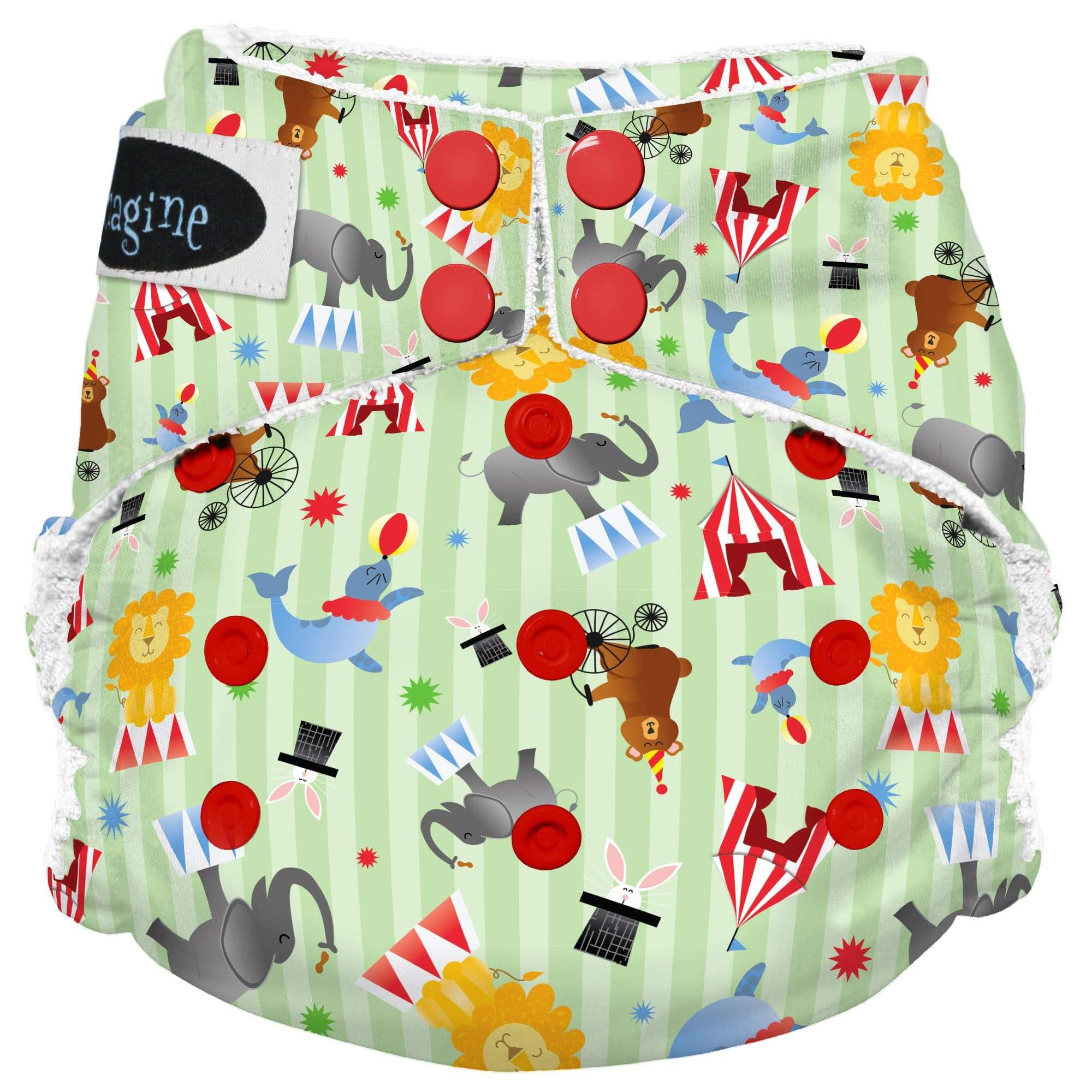 Imagine Baby Bamboo Snap All-In-One Diapers Jumbo's Circus / One Size