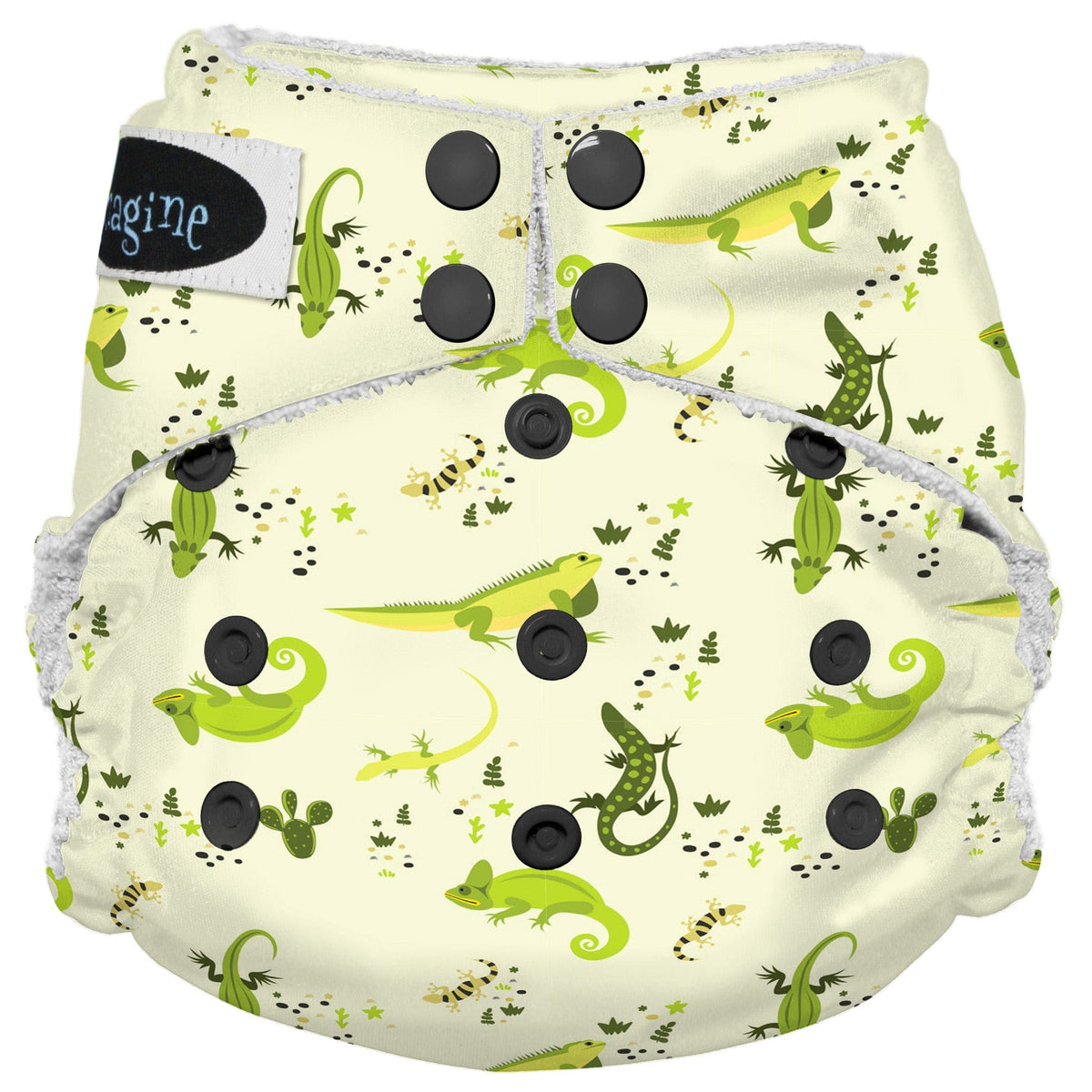 Imagine Baby Bamboo Snap All-In-One Diapers Little Lizards / One Size