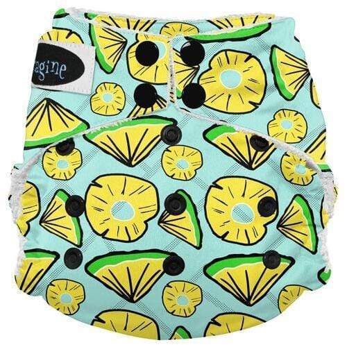 Imagine Baby Bamboo Snap All-In-One Diapers Pineapple Pop / One Size