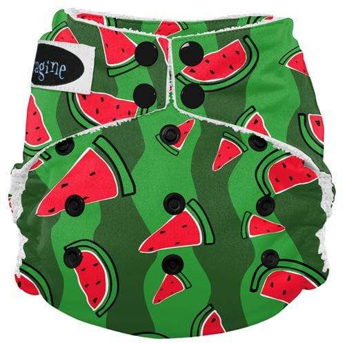Imagine Baby Bamboo Snap All-In-One Diapers Watermelon Patch / One Size