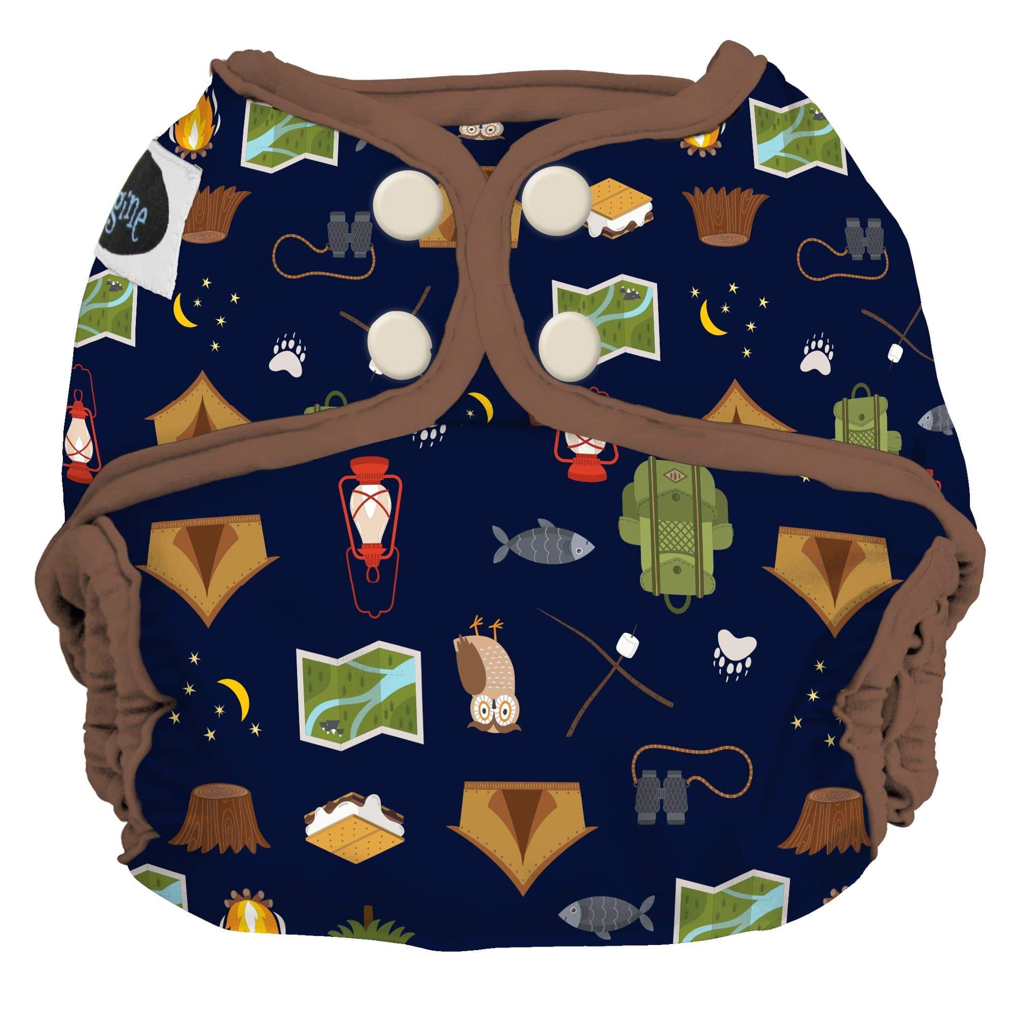 Imagine Baby Snap Diaper Cover One Size / Camp Evenings