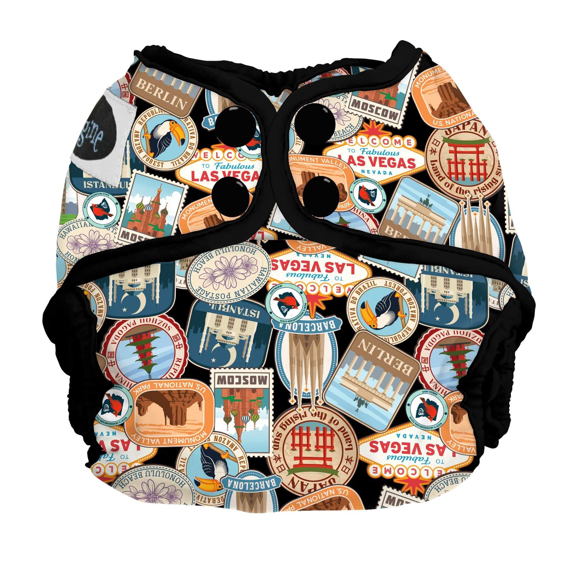 Imagine Baby Snap Diaper Cover Pack Your Bags / Newborn