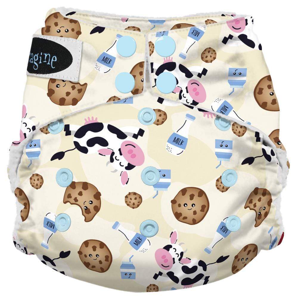 Imagine Baby Stay Dry Microfiber Snap All-In-One Diaper Cookies and Cream / One Size