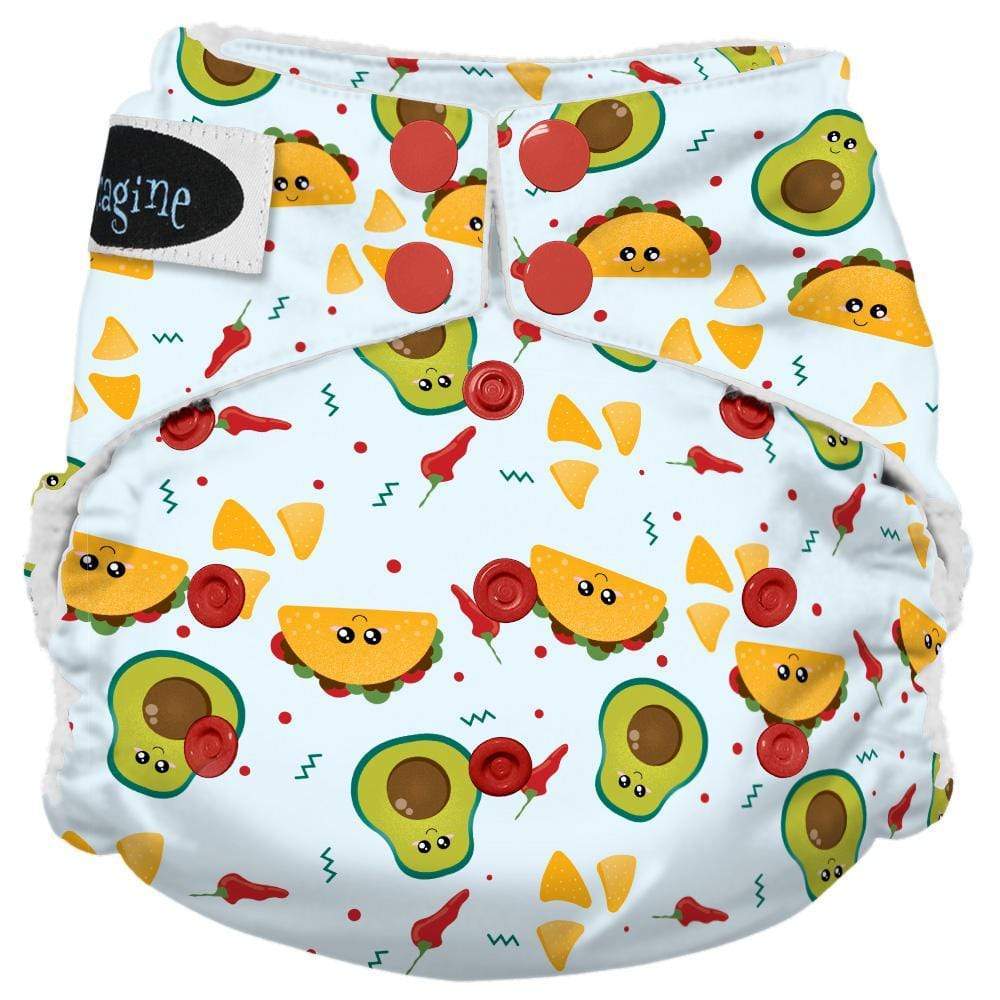 Imagine Baby Stay Dry Microfiber Snap All-In-One Diaper Nacho Problem / One Size