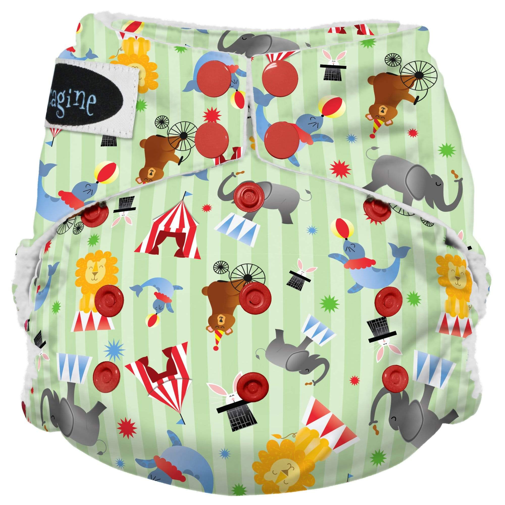 Imagine Baby Stay Dry Microfiber Snap All-In-One Diaper One Size / Jumbo's Circus