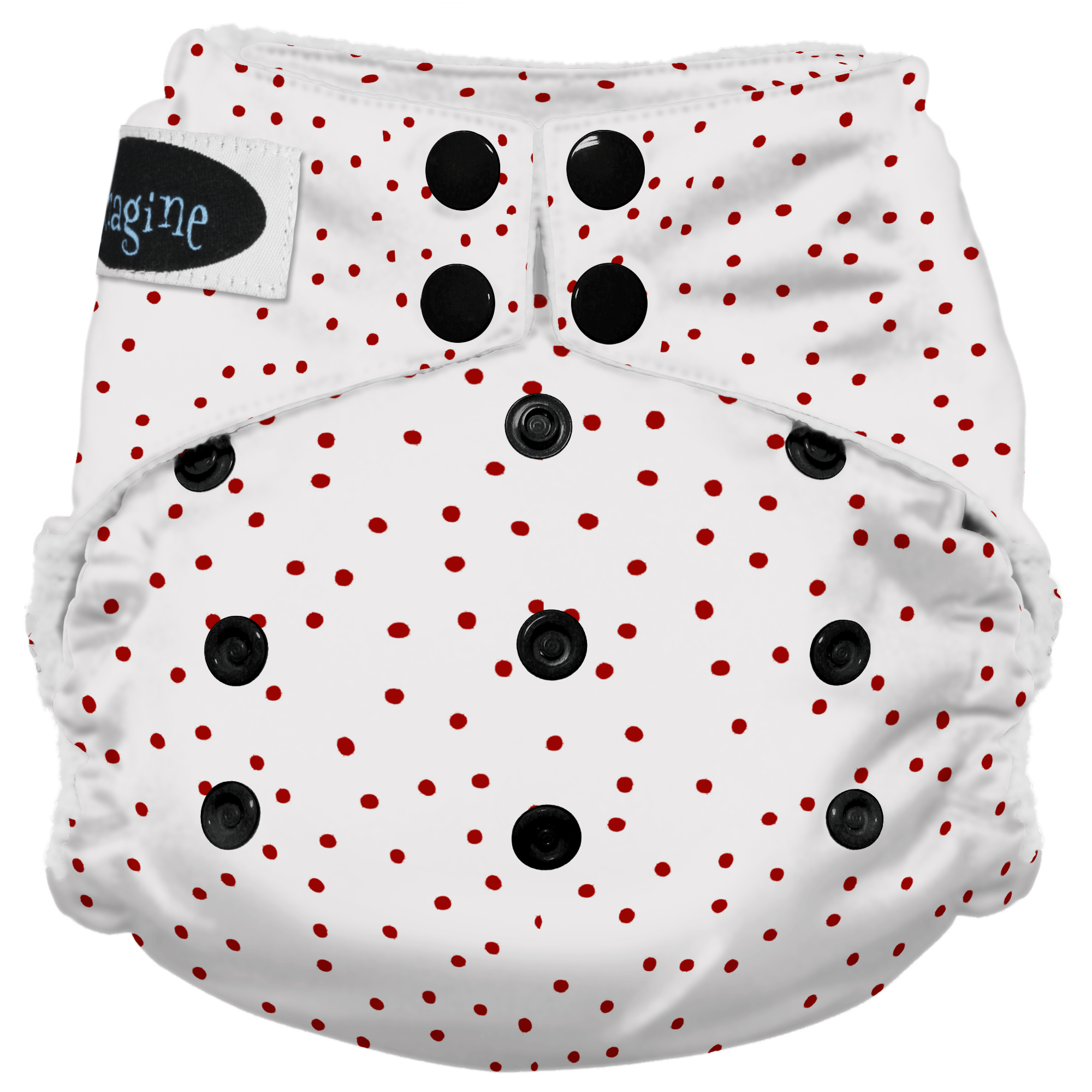Imagine Baby Stay Dry Microfiber Snap All-In-One Diaper - Polka Party
