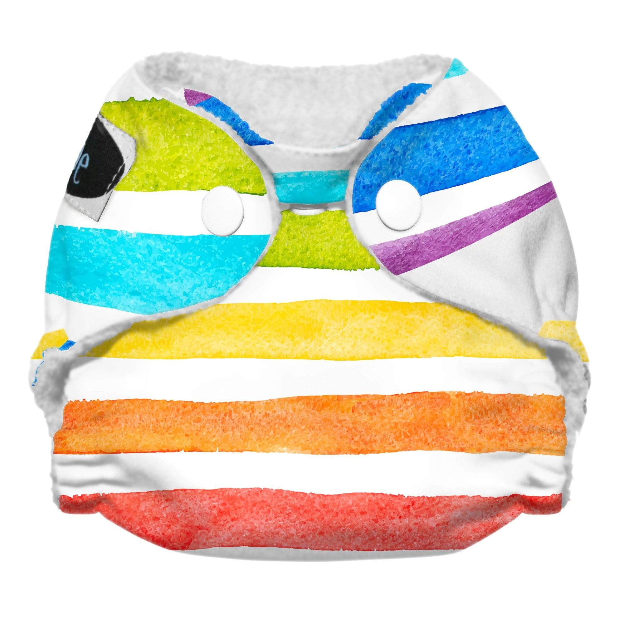 Imagine Baby Stay Dry Microfiber Snap All-In-One Diaper Rainbow Connection / Newborn