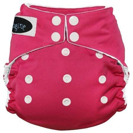 Imagine Baby Stay Dry Microfiber Snap All-In-One Diaper Raspberry / One Size