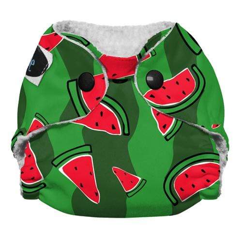 Imagine Baby Stay Dry Microfiber Snap All-In-One Diaper Watermelon Patch / Newborn