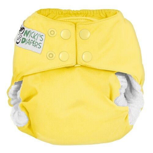 Nicki's Diapers Bamboo Snap All-In-One Diapers Banana / One Size