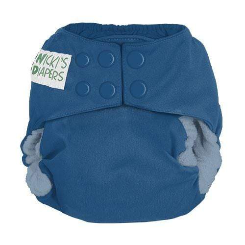 Nicki's Diapers Bamboo Snap All-In-One Diapers Blue Razz / Newborn