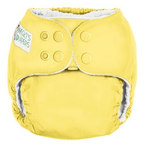 Nicki&#39;s Diapers One Size Snap Pocket Diaper Banana