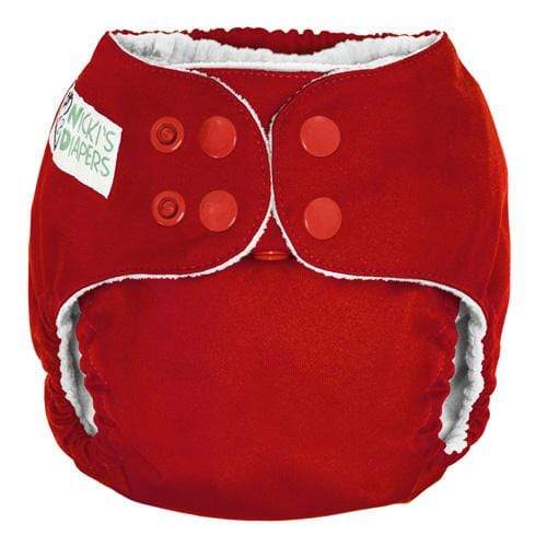 Nicki&#39;s Diapers One Size Snap Pocket Diaper Candy Cane